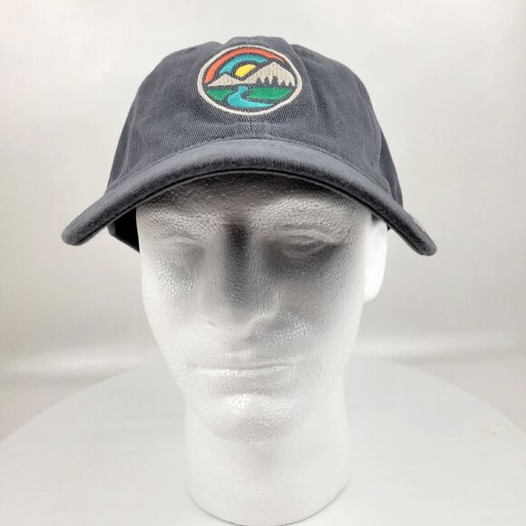 Life is Good Mountain Sunrise Chill Cap Hat Gray Large Stretch Fit Arched Brim - Picture 2 of 8